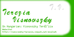 terezia visnovszky business card